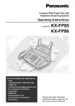 Panasonic KX-FP85 Plain Paper Thermal transfer Fax