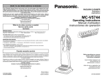 Panasonic MC-V5744 Bagged Upright Vacuum