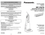 Panasonic MC-V5278 Upright Vacuum