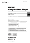 Sony CDX-F7710 CD Player