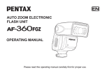 Pentax Af 360 Fgz Flash For Digital Slr Cameras Original