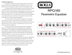 Rolls PARAMETRIC EQUALIZER, 4 BAND => Model RPQ160 Home Equalizer