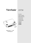 ViewSonic LCD PROJECTOR, XGA, 2200 ANSI, 1024x768, 400:1 => Model PJ750