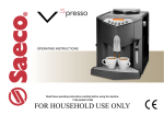 Saeco V-spresso Espresso Machine - Saeco-165897902-Vspresso-Manual