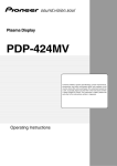 Pioneer PureVision PDP-424MV 42 in. Plasma HDTV
