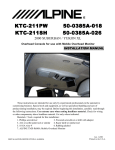 Alpine KTC-211SH Car Monitor