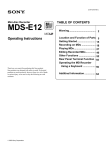 Sony MDS-E12 Mini Disc Player