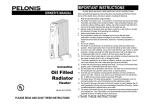 Pelonis WM-HO202C Oil Filled Radiator Heater - Oil Heater manual HO