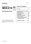 Sony MDS-E10 Mini Disc Player