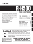 Teac R-H500 Dual Cassette Deck - TEAC%20R