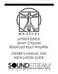 Soundstream Davinici Car Audio Amplifier