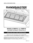 Broan-NuTone Rangemaster RMIP45 Stainless Steel Kitchen Hood