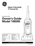 GE 106585 Upright Vacuum