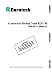 EuroTech EDC158 Electric Dryer