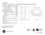 GE GSS25XSRSS 36" 25.4 Cu. Ft. Side-by-Side Refrigerator w/ Tall LightTouch Dispenser, FrostGuard T