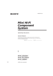 Sony MHC-RX100AV Shelf System
