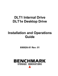 Benchmark DLT1 DLT Tape Drive - C:\Users\todd\Documents\DLT1 Installation Guide
