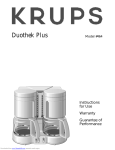 Krups DuoThek Plus 464 Coffee Maker