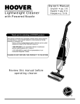 Hoover Quik Broom S2610 Bagless Upright Cyclonic Vacuum