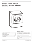 Frigidaire FTF2140ES King Size Front-Load Energy Star Washer w/ Tumble Action