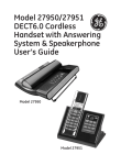 GE 27951FE1-A DECT 6.0 Digital Cordless Telephone with Answering System