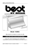 Broan-NuTone K260A30 Kitchen Hood