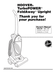 Hoover U5167-900 Fold Away Upright Vacuum