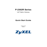 ZyXEL Communications P-2302R Telephone User Manual