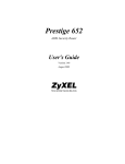 ZyXEL Communications 652 Network Router User Manual