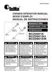 Zenoah BCZ2601SU Brush Cutter User Manual