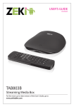 Zeki TAB803B Home Theater Server User Manual