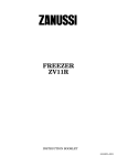 Zanussi ZV11R Freezer User Manual