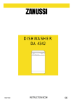 Zanussi DA 4342 Dishwasher User Manual