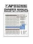 Yorkville Sound AP812 DJ Equipment User Manual