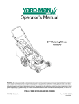 Yard-Man 549 Lawn Mower User Manual