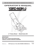 Yard-Man 540 Lawn Mower User Manual