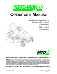 Yard-Man 247.27432 Lawn Mower User Manual