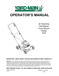 Yard-Man 109T Lawn Mower User Manual