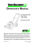 Yard Machines 580 Series Lawn Mower User Manual
