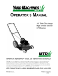 Yard Machines 570 Lawn Mower User Manual