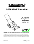 Yard Machines 509 Lawn Mower User Manual