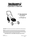 Yard Machines 429 Lawn Mower User Manual