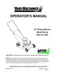 Yard Machines 081 Lawn Mower User Manual