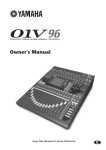 Yamaha MIXING CONSOLE Musical Instrument User Manual