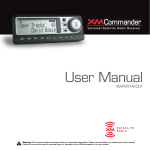 XM Satellite Radio XM-RVR-FM- Satellite Radio User Manual