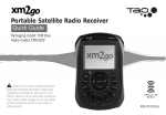 XM Satellite Radio xm2go Satellite Radio User Manual