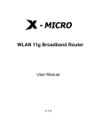 X-Micro Tech. XWL-11GRTX Network Router User Manual