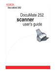 Xerox 252 Scanner User Manual