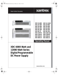 Xantrex Technology XDC 20-600 Power Supply User Manual