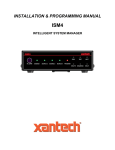 Xantech ISM4 Stereo System User Manual